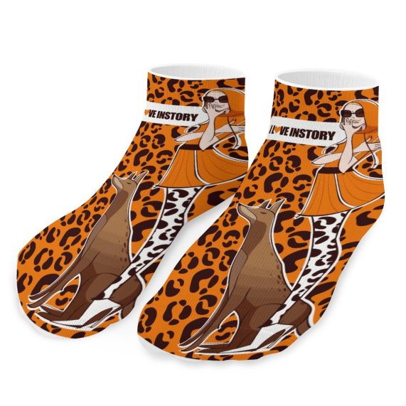 5 Pairs Socks Leopard Fashionable - King Stone Brothers and Co™️