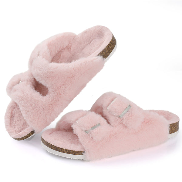 slippers pink, chausson fourrure rose, king stone brothers and co,  