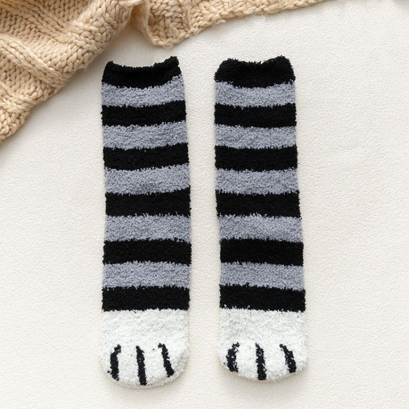 cat lover socks, soft fleece socks, stylish loungewear, moisture-wicking socks, comfortable home socks, adorable cat design socks